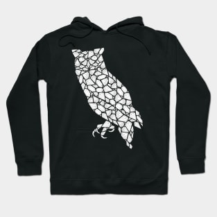 Gemstones Owl Illustration, Adult Coloring Page Owl Drawing Hoodie